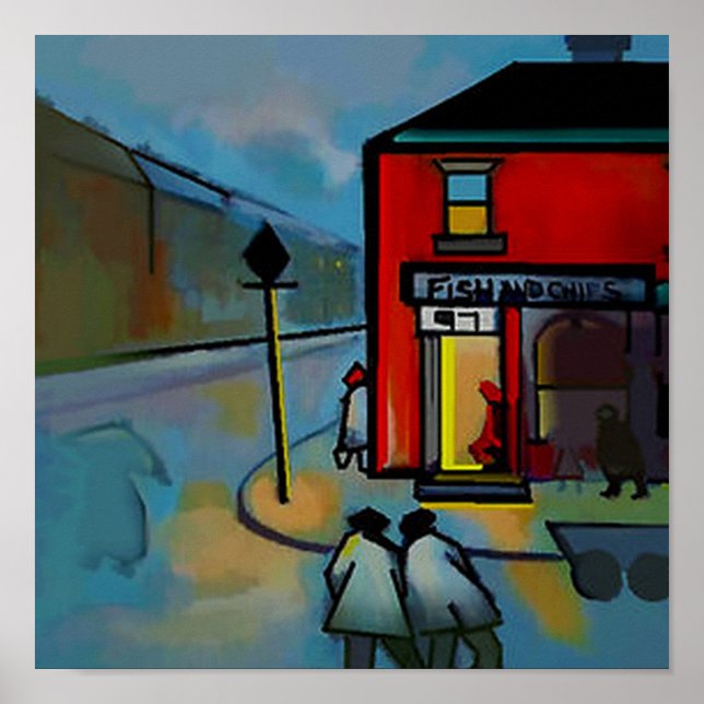 FISK OCH CHIP SHOP POSTER (Framsidan)