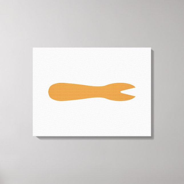Fisk och Chip Shop Wooden Fork Canvastryck (Framsida)