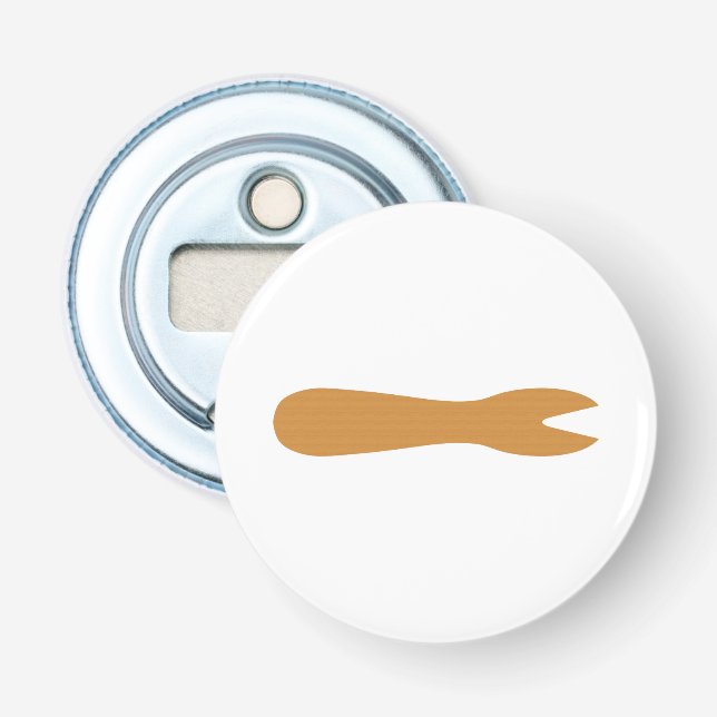 Fisk och Chip Shop Wooden Fork Flasköppnare (Framsidan)