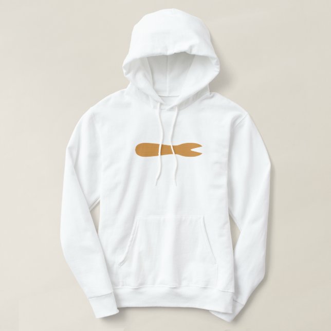 Fisk och Chip Shop Wooden Fork Hoodie (Design framsida)