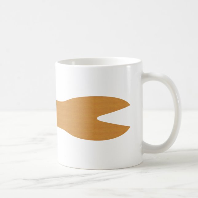 Fisk och Chip Shop Wooden Fork Kaffemugg (Höger)