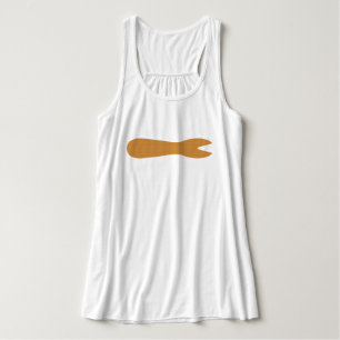 Fisk och Chip Shop Wooden Fork Linne Med Racerback