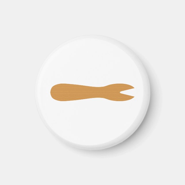 Fisk och Chip Shop Wooden Fork Magnet (Framsidan)