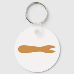 Fisk och Chip Shop Wooden Fork Nyckelring
