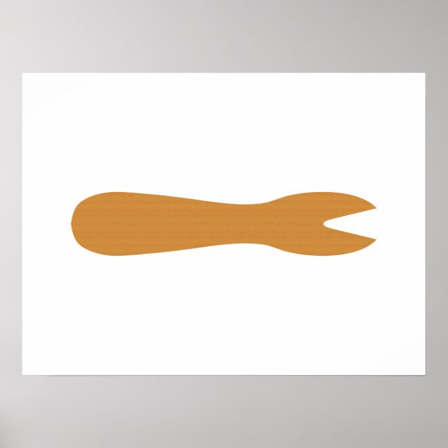 Fisk och Chip Shop Wooden Fork Poster (Framsidan)