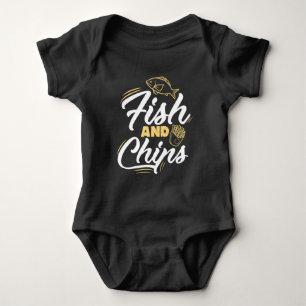 Fisk och Chip Streetfood Foodie Nutrition T Shirt