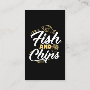 Fisk och Chip Streetfood Foodie Nutrition Visitkort