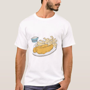 fisk och chip t-shirt