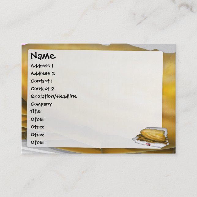 Fisk och Chip Visitkort (Framsida)