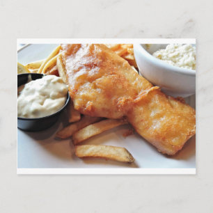 Fisk och Chip Vykort