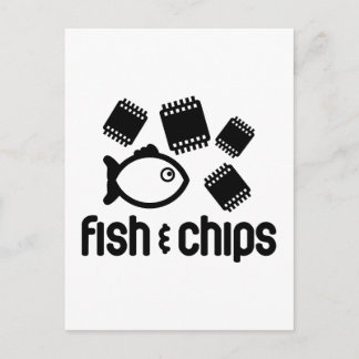 Fisk och Chip Vykort