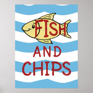Fisk och chiper poster
