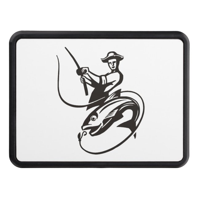 Fisk och fiske dragkroksskydd (Framsidan)