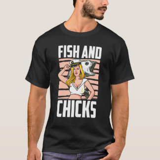 Fisk Och Kycklingar Seglar Segelbåt Fartyg Segelb T Shirt