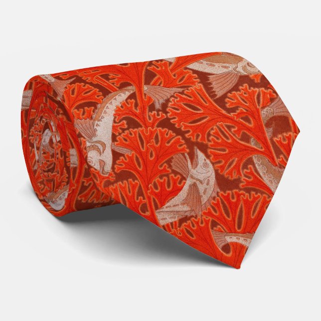 FISK OCH RÖDA ALGER Art nouveau Mönster Slips (Rullad)