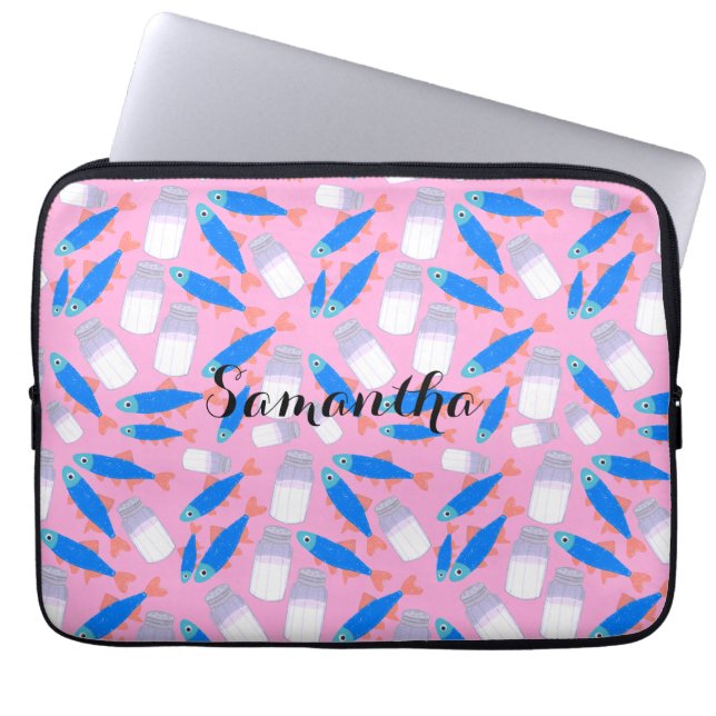 Fisk och salt laptop fodral (Framsidan)