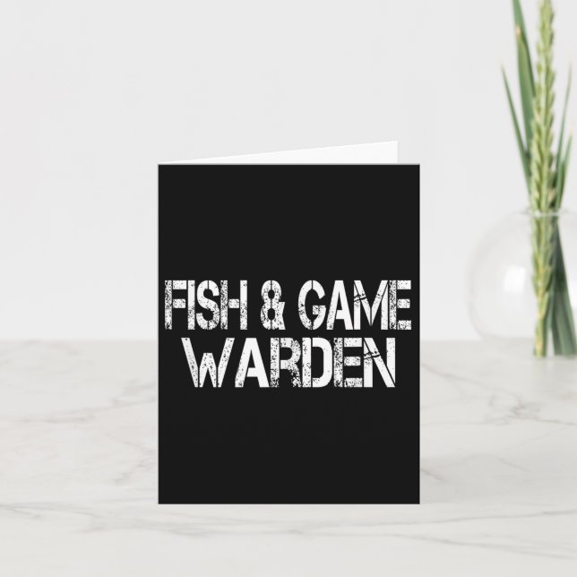Fisk och spel Warden Halloween Lazy Costume Kort (Framsida)
