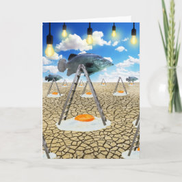 Fisk och torkade ägg kort