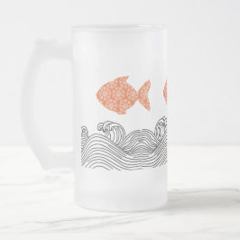 Fisk och Vågar Frostat Ölglas