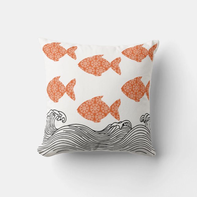Fisk och Vågar Kudde (Framsida)