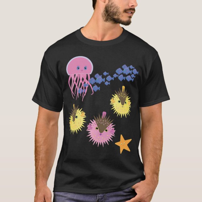 Fisk och vänner t shirt (Framsida)