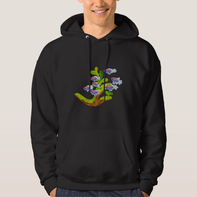 Fisk och växter i vatten Kongo Tetra Hoodie (Framsida)