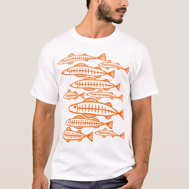 Fisk - Orange Tee Shirt (Framsida)