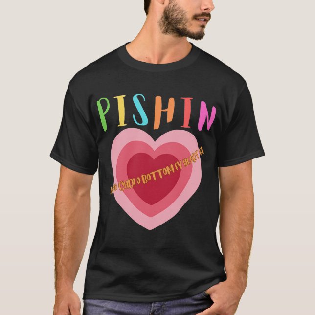 Fisk på fiskare t shirt (Framsida)