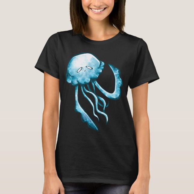 Fisk på fiskekrok t shirt (Framsida)