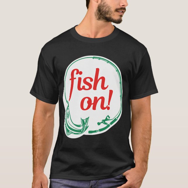Fisk på! Fiskesticker T Shirt (Framsida)