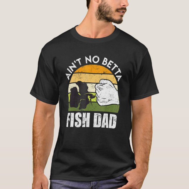 Fisk Pappa Betta Fisk T Shirt (Framsida)