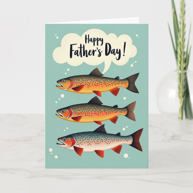 Fisk Pappas dag-kort Kort (Framsida)