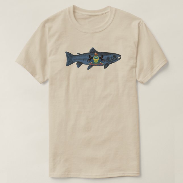 Fisk Pennsylvania Öring T Shirt (Design framsida)