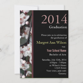 Fisk plommonblomma gren studenten inbjudningar