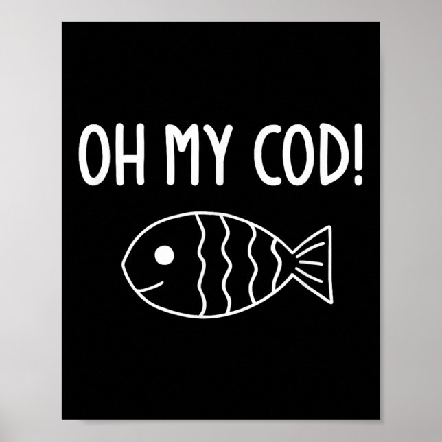 Fisk Puns...min cod, roligt, skämt, sarkastisk Poster (Framsidan)