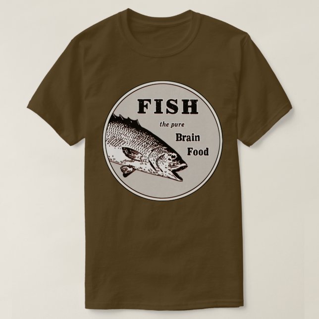 Fisk: Ren hjärnmat T Shirt (Design framsida)