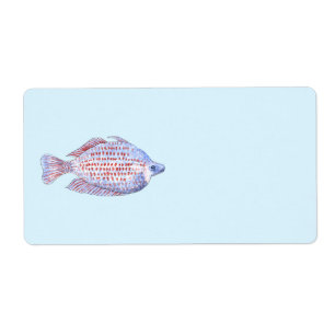 Fisk. Röd linje Rainbowfish. Fraktsedel