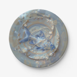 Fisk - Rund Papper Tallrikar