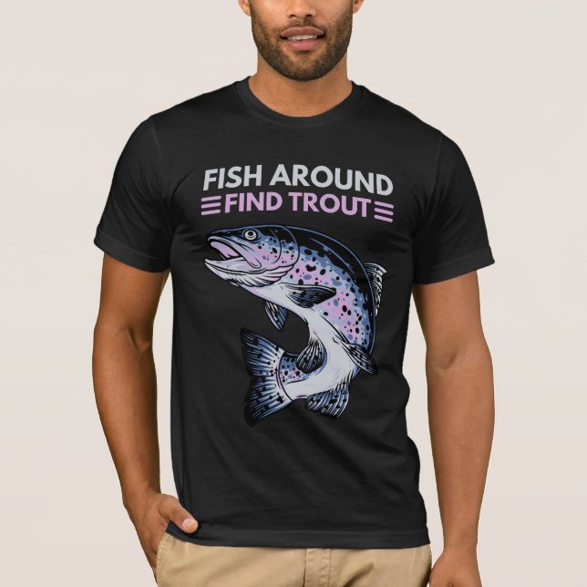 Fisk runt Hitta regnbåge T Shirt (Framsida)