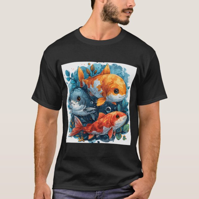 Fisk Serenitet i Rörelse #2 T Shirt (Framsida)