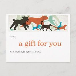 Fisk Simma Birds Fly Hundar Walk Pet Sitter Vykort