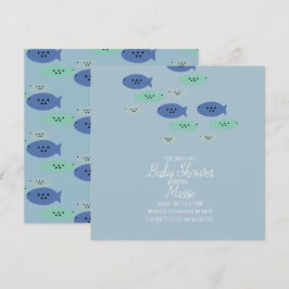 Fisk Simmande Akvarium Baby Shower   Kort