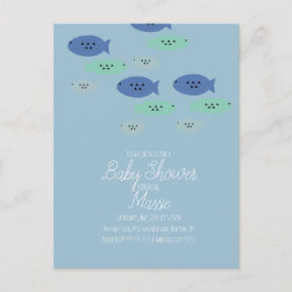 Fisk Simmande Akvarium Baby Shower  Vykort