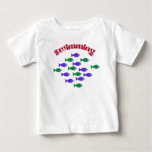 fisk simmande semester kläder t shirt