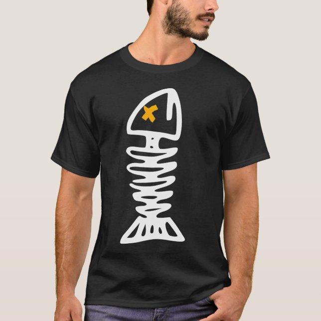 Fisk skelett t shirt (Framsida)