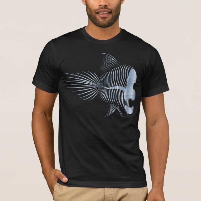 Fisk skelett- "UnderFin ", T-shirt (Framsida)