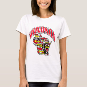 Fisk-Småfisk för ost för Wisconsin ölBrats Tee Shirt