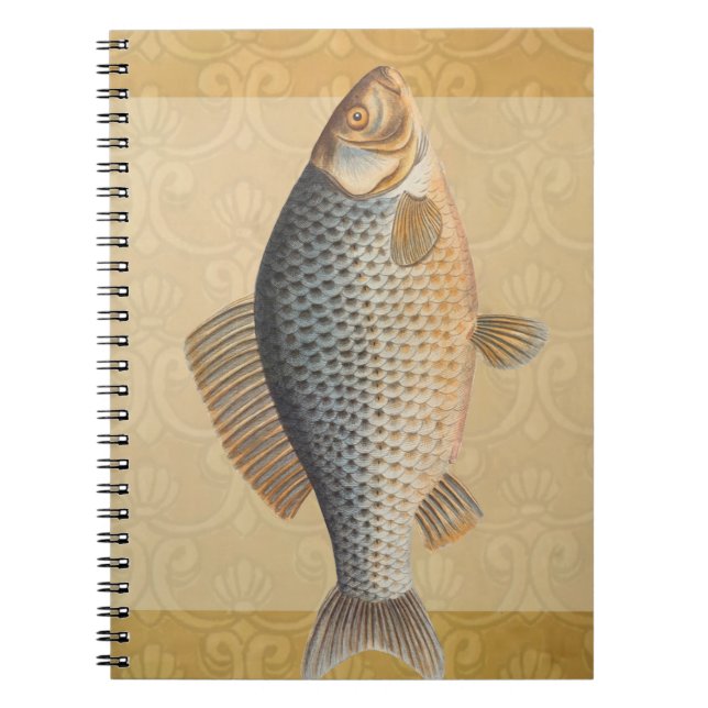 Fisk som fiskar färskvatten anteckningsbok med spiral (Framsidan)