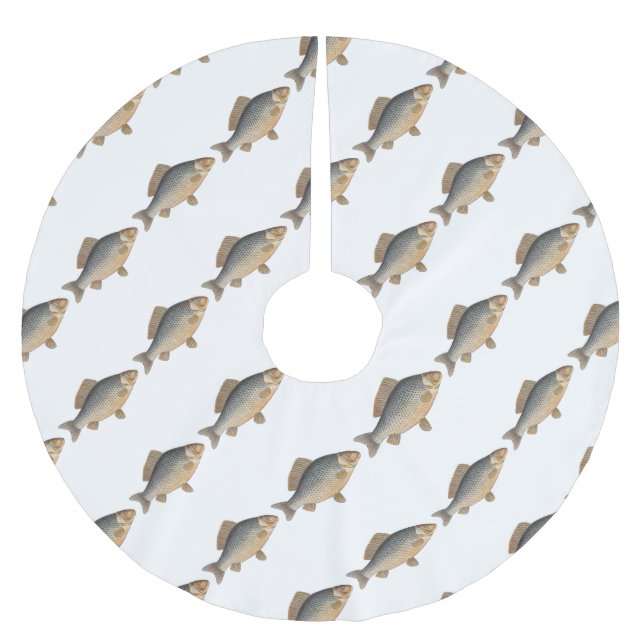 Fisk som fiskar färskvatten julgransmatta borstad polyester (Framsidan)