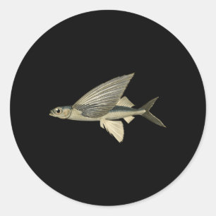 Fisk som flyger fisk runt klistermärke